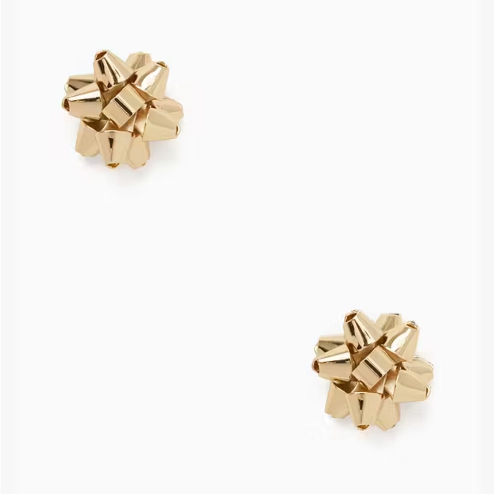 Kate Spade Gold Bourgeois Bow Stud Earrings